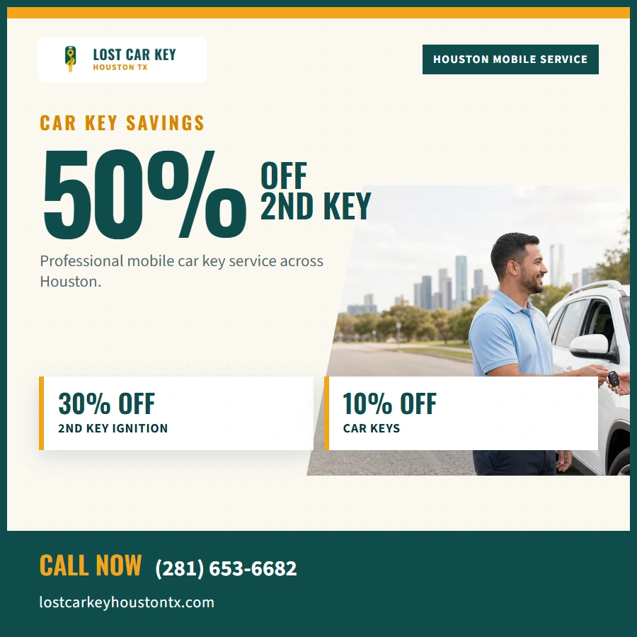 Lost Car Key Houston TX car key coupon
